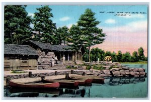 1944 Boat House Petit Jean State Park Arkansas AR Posted Vintage Postcard 