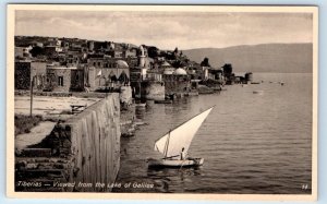 TIBERIAS from Lake of Galilee ISRAEL Postcard