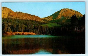 3 Postcards MANZANITA LAKE LODGE, Entrance, Lake in Lassen County, California CA
