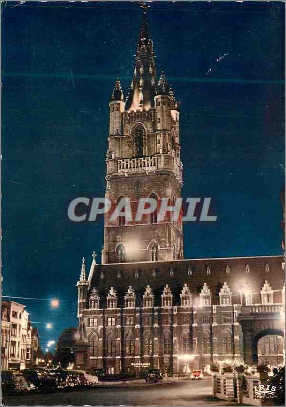 Postcard Modern Gent Ghent Belfry Illumination