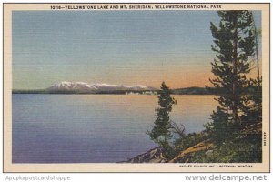 Yellowstone Lake and Mount Sheridan Yellowstone National Park Curteich