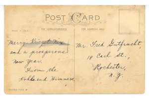 Greeting - Christmas.      (worn, soiled)