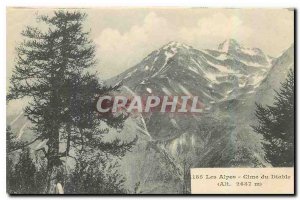 Old Postcard The Alps Cime du Diable