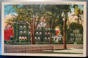 Vintage Postcard 1928 Northrop and Gillett Dorms, Smith College, Northampton, MA