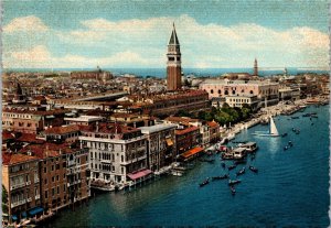 Panorama Aerial View Venice Venezia C1950s Vintage Postcard