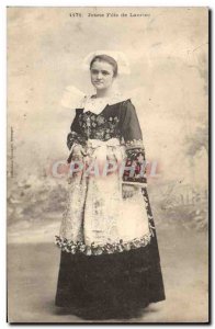 Postcard Folklore Old Girl Lanriec