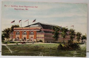 Hagerstown Md Poultry Building Great Hagerstown Fair Postcard E1
