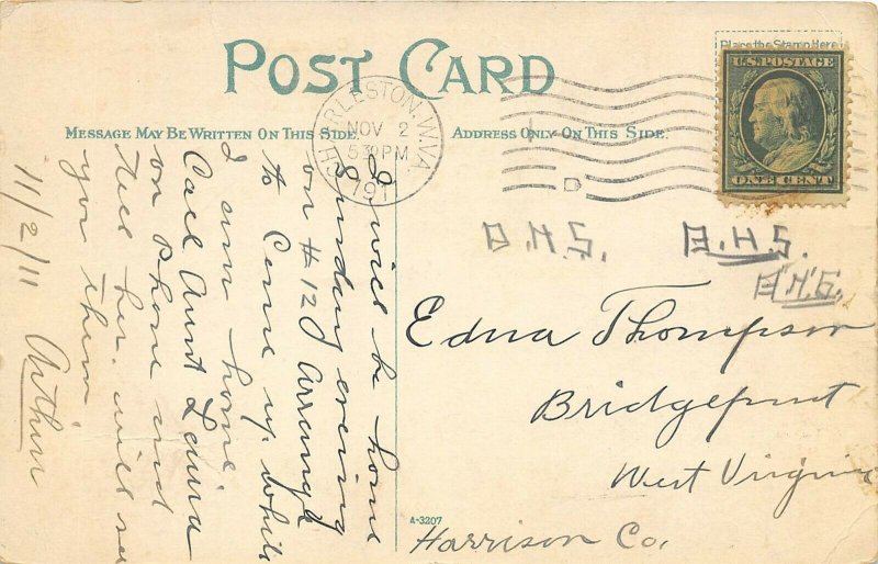Wheeling West Virginia 1911 Postcard Capitol Annex