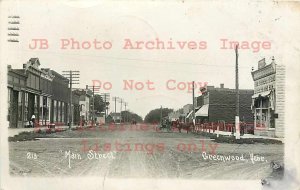 NE, Greenwood, Nebraska, RPPC, Main Street, Business Section, Photo No 213