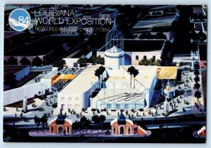 1960 New Orleans Louisiana Postcard World Exposition Banks Vatican Pavilion