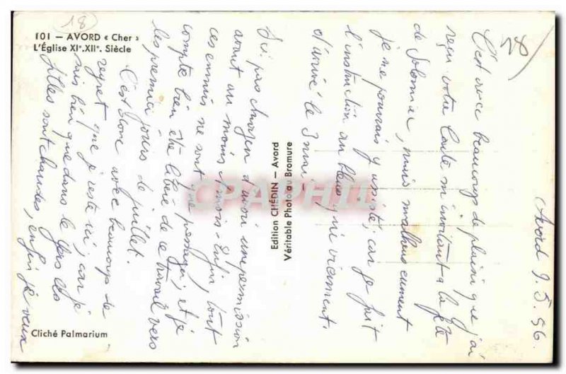 Avord - The Church - Old Postcard