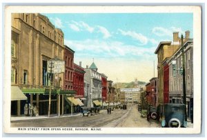 c1920 Main Street Opera House Exterior Building Bangor Maine ME Vintage Postcard