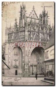 Old Postcard Alencon Porch of The Church of Our Lady