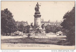 France Lyon Place Carnot Monument de la Republique 1917