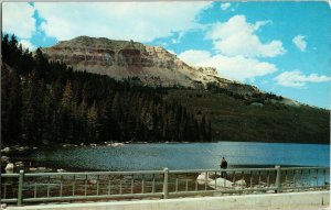 Beartooth Lake Butte Mountains Fishing Yellowstone Red Lodge Scenic Rt Postcard 