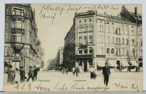 Hannover Lavesstrasse c1902 Laves Street View  Postcard K10