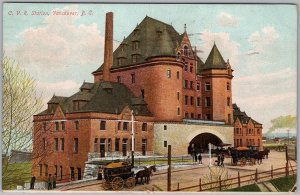 CVR (CPR) Railway Station Canada 1907 Postcard H82