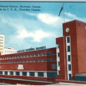 c1940s Montreal Canada Canadian National Railways CNR Central Station Depot A206