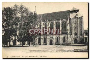 Postcard Old Chartres St. Peter's Church