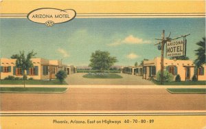 Postcard Arizona Phoenix Arizona Motel roadside occupation MWM 23-5055