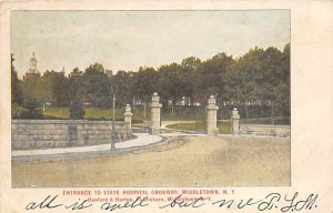 Entrance to state hospital grounds Middletown, New York, USA D.P.O. , Discont...