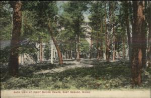 East Sebago ME Back View West Shore Camps c1910 Postcard