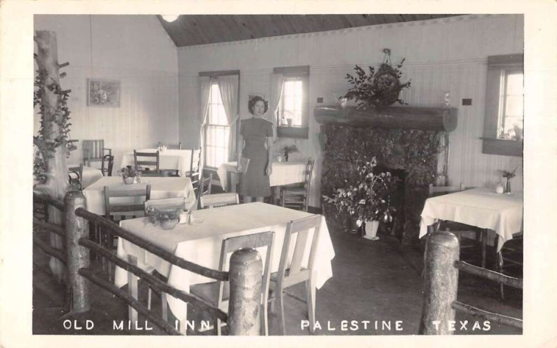 Palestine Texas Old Mill Inn Real Photo Vintage Postcard AA31587