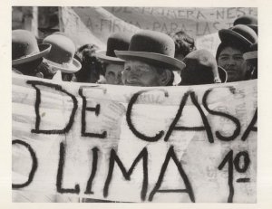 Bolivia 1985 Inflation & Food Protest South America Politics Postcard