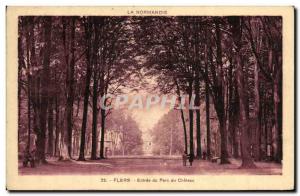 Old Postcard Flers Entree Du Chateau Park