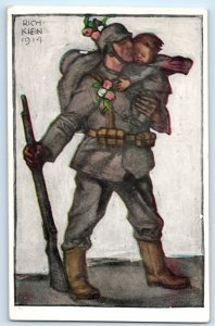 WWI German Bavarian Soldier Propaganda Postcard