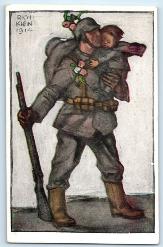 WWI German Bavarian Soldier Propaganda Postcard