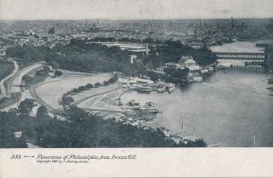 Panorama View of Philadelphia PA, Pennsylvania from Lemon Hill - UDB