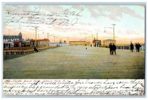 1906 On The Board Walk Scene Asbury Park New Jersey NJ Posted Vintage Postcard