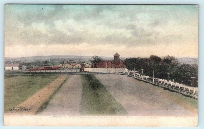 SALEM, Oregon OR  Handcolored STATE PRISON & Grounds ca 1910s Albertype Postcard