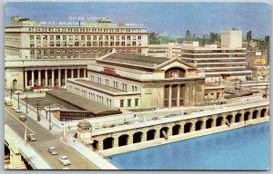 Chicago Illinois 1950s Postcard Union Train Station