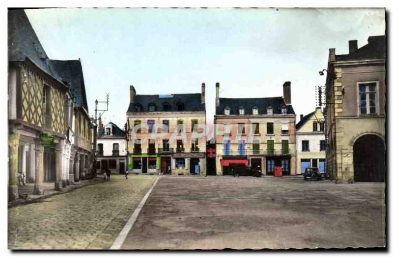 Modern Postcard La Guerche de Bretagne The Porches and Old Town Hall