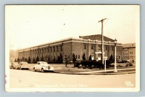 RPPC Fort Lewis WA-Washington, Post Gymnasium Real Photo Postcard