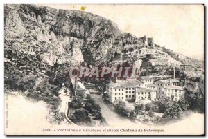 Fontaine de Vaucluse - Vieux Chateau Petrarch - Old Postcard