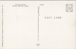 Brandon Manitoba Post Office Autos Unused Vintage Postcard G66