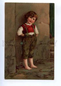 240233 BUBI Little Boy BEGGAR Vintage Colorful postcard