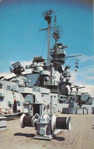 USS Massachusetts WWII Battleship, US Navy, Fall River MA, 1970's Chrome