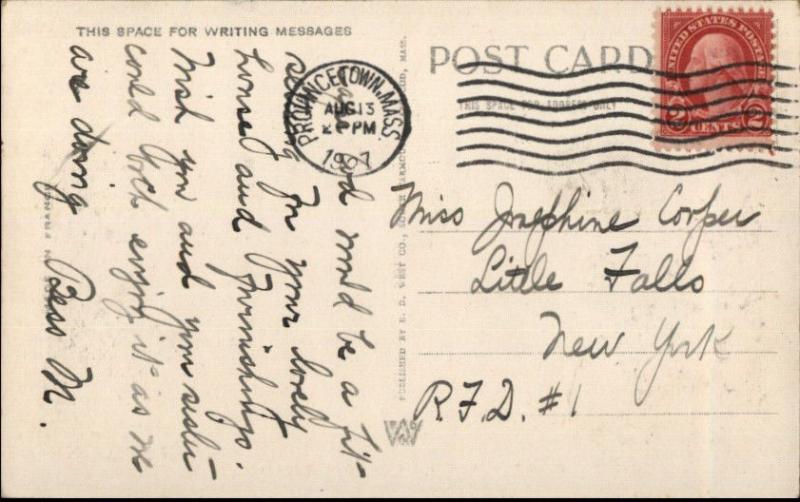 Cape Cod Road to Coast Guard Station Provincetown c1920 Postcard