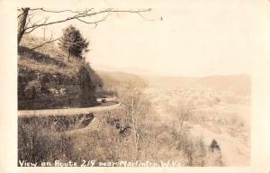 Martinton West Virginia View on Route 219 Real Photo Antique Postcard J72359