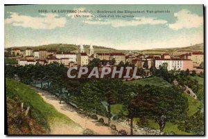 Old Postcard Louvesc Ardeche Boulevard Elegants of General view and very plea...