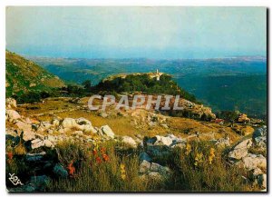 Modern Postcard Gourdon village and its view on the Cap d'Antibes