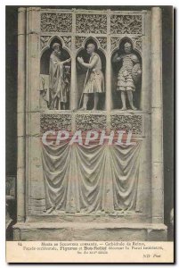 Old Postcard Museum of Comparative Sculpture Cathedral of Reims West Facade F...