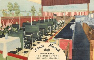 Postcard 1940s Arkansas Fort Smith Dinty Moore's Cafe interior Teich ASR24-4753