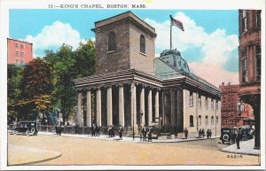 USA Kings Chapel Boston Massachusetts Vintage Postcard 09.42