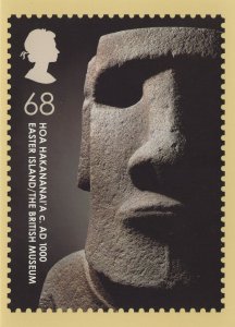 Hoa Hakanananai'a AD1000 Easter Island Statue Postcard