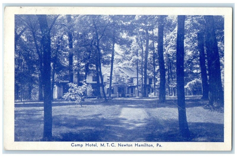 1961 Exterior Camp Hotel M T C Newton Hamilton Pennsylvania PA Antique Postcard